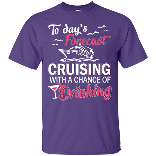 Inktee Store - Forecast Cruising With A Chance Of Drinking Men’s T-Shirt Image