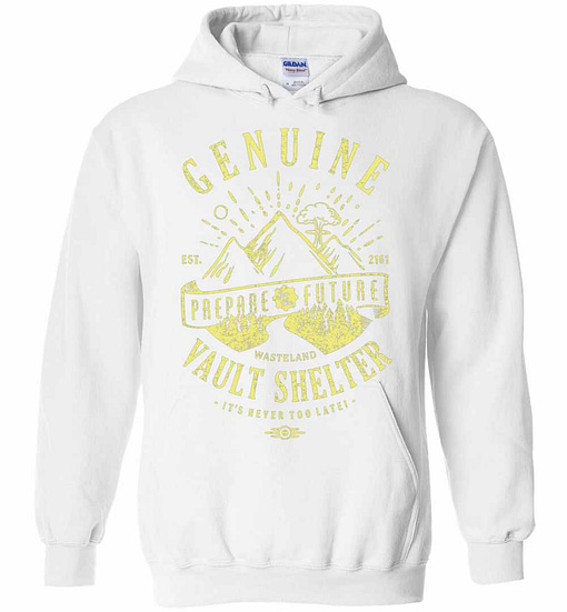 Inktee Store - Genuine Vault Shelter - Wasteland Est. 2161 Prepare For The Future Fallout Hoodie Image