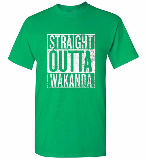 Inktee Store - Black Panther - Straight Outta Wakanda Men'S T-Shirt Image