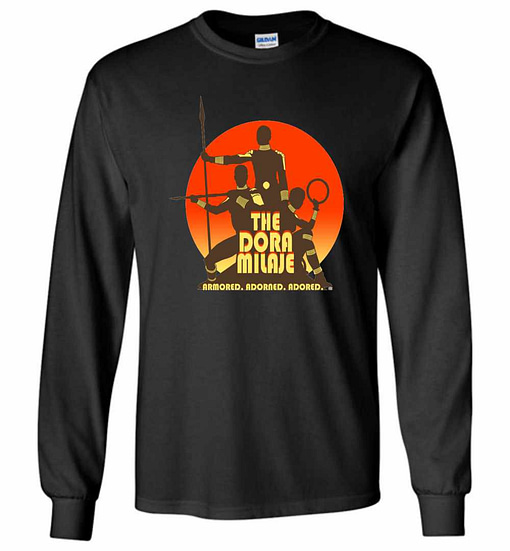 Inktee Store - Dora Milaje - Black Panther Long Sleeve T-Shirt Image