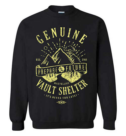 Inktee Store - Genuine Vault Shelter - Wasteland Est. 2161 Prepare For The Future Fallout Sweatshirt Image