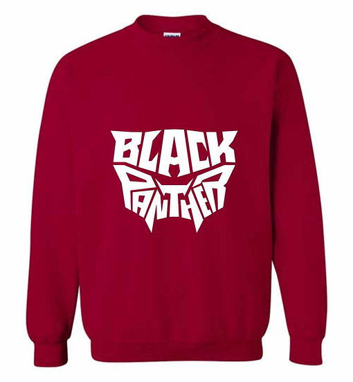 Inktee Store - Black Panther Head Typography Graphic Sweatshirt Image