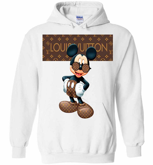 Inktee Store - Louis Vuitton Stripe Mickey Mouse Stay Stylish Hoodies Image