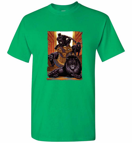 Inktee Store - Marvel Black Panther King In The Lion'S Den Graphic Men'S T-Shirt Image