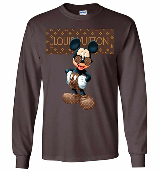 Louis Vuitton Stripe Mickey Mouse Stay Stylish Long Sleeve T-Shirt