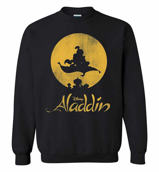 Inktee Store - Disney Aladdin Magic Carpet Silhouette Graphic Sweatshirt Image
