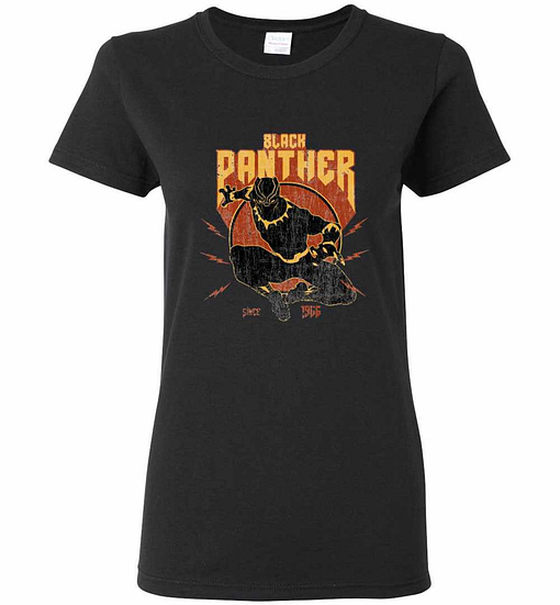 Inktee Store - Marvel Black Panther Action Since 1966 Retro Vintage Women'S T-Shirt Image