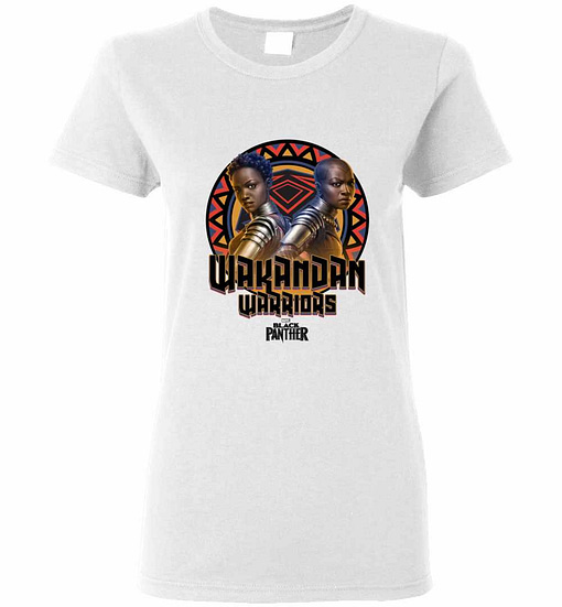 Inktee Store - Marvel Black Panther Movie Warrior Circle Graphic Women'S T-Shirt Image
