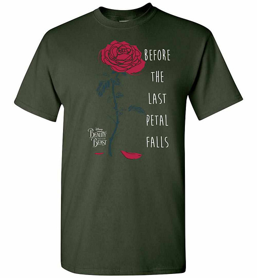 Inktee Store - Disney Beauty The Beast Last Petal Falls Graphic Men'S T-Shirt Image
