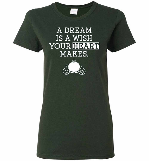 Inktee Store - Disney Cinderella Dream Quote Carriage Graphic Women'S T-Shirt Image