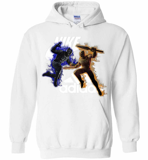 Inktee Store - Adidas Vs Nike Black Panther Hoodie Image