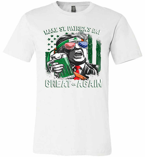 Inktee Store - Make St Patricks Day Great Again Trump Premium T-Shirt Image