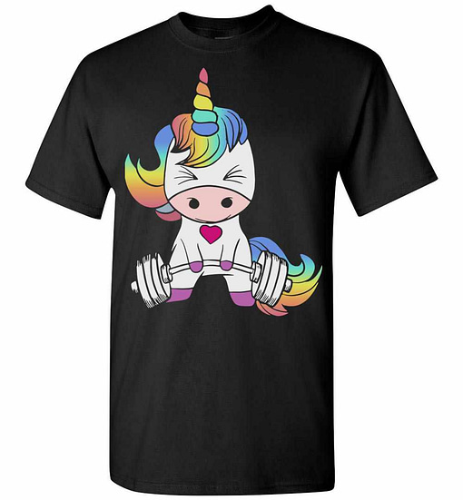 Inktee Store - Lgbt Unicorn Weightlifting Fitness Gym Deadlift Men'S T-Shirt Image