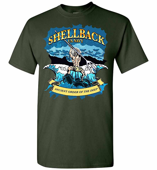 Inktee Store - Shellback Us Navy Ancient Order Of The Deep Men'S T-Shirt Image