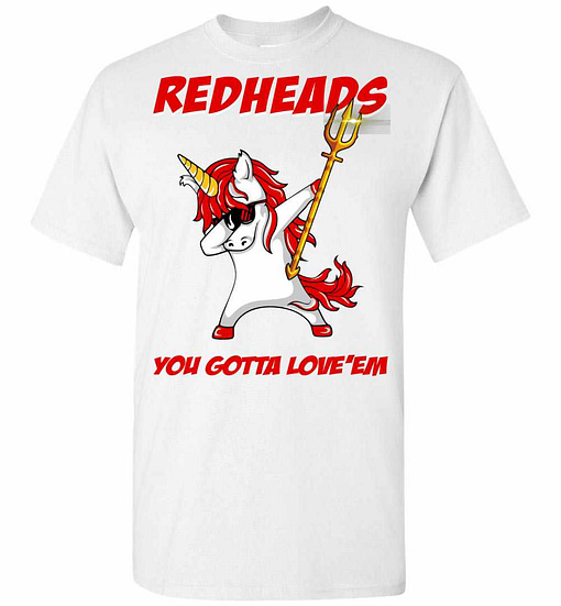 Inktee Store - Redheads Unicorn You Gotta Love' Em Mera Aquaman Men'S T-Shirt Image