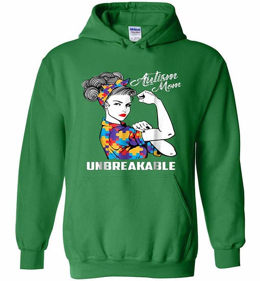 Inktee Store - Autism Mom Unbreakable Autism Awareness Gift Hoodies Image
