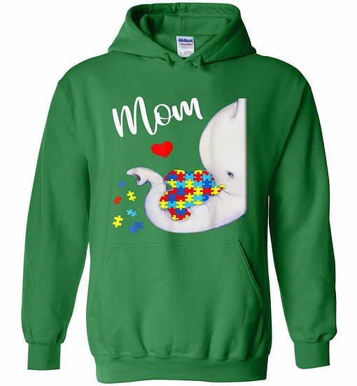 Inktee Store - Autism Awareness Autism Elephant Mom Cute Gifts Hoodies Image