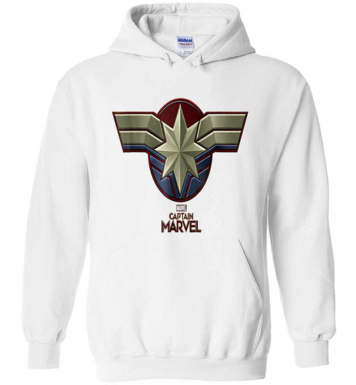 Inktee Store - Marvel Captain Marvel Movie Chest Symbol Hoodies Image