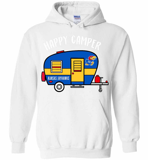 Inktee Store - Kansas Jayhawks Happy Camper Hoodies Image