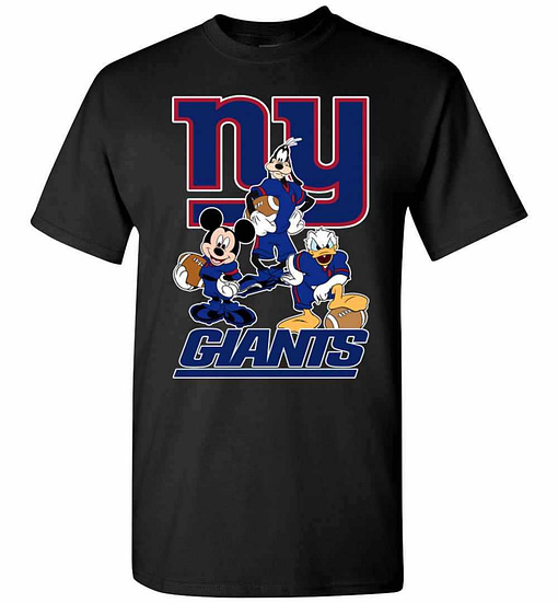 Inktee Store - Mickey Donald Goofy The Three New York Giants Football Men'S T-Shirt Image