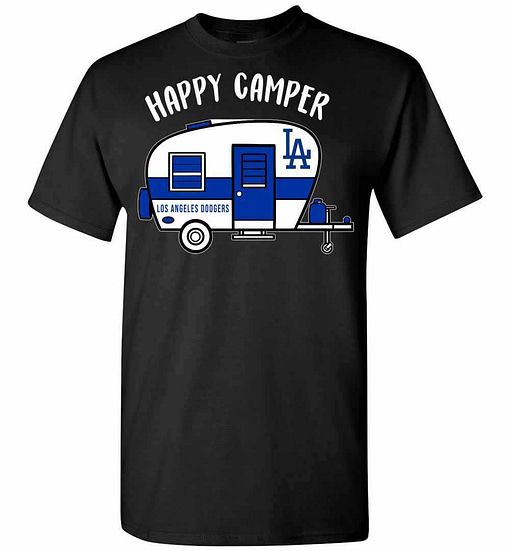 Inktee Store - Los Angeles Dodgers Happy Camper Men'S T-Shirt Image