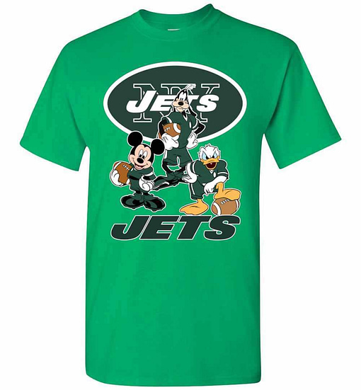 Inktee Store - Mickey Donald Goofy The Three New York Jets Football Men'S T-Shirt Image