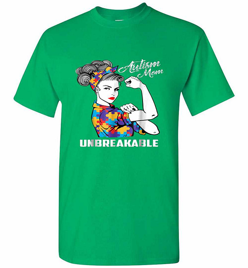 Inktee Store - Autism Mom Unbreakable Autism Awareness Gift Men'S T-Shirt Image