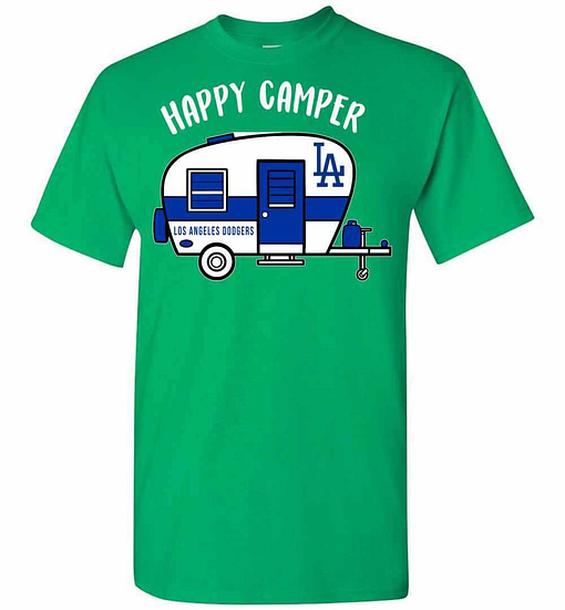 Inktee Store - Los Angeles Dodgers Happy Camper Men'S T-Shirt Image