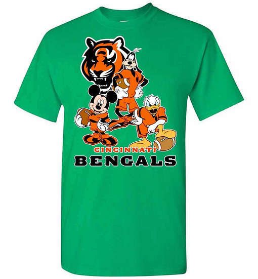 Inktee Store - Mickey Donald Goofy The Three Cincinnati Bengals Men'S T-Shirt Image
