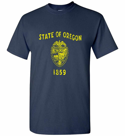 Inktee Store - State Of Oregon Flag Men'S T-Shirt Image