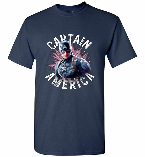 Inktee Store - Avengers Endgame Captain America Space Poster Men'S T-Shirt Image