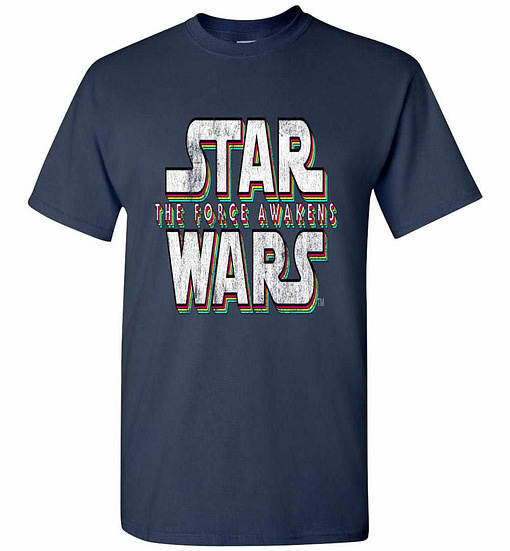 Inktee Store - Star Wars Force Awakens Distressed Logo Men'S T-Shirt Image