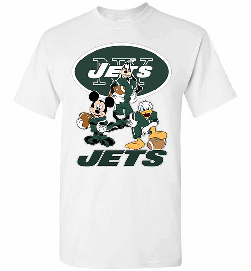 Inktee Store - Mickey Donald Goofy The Three New York Jets Football Men'S T-Shirt Image