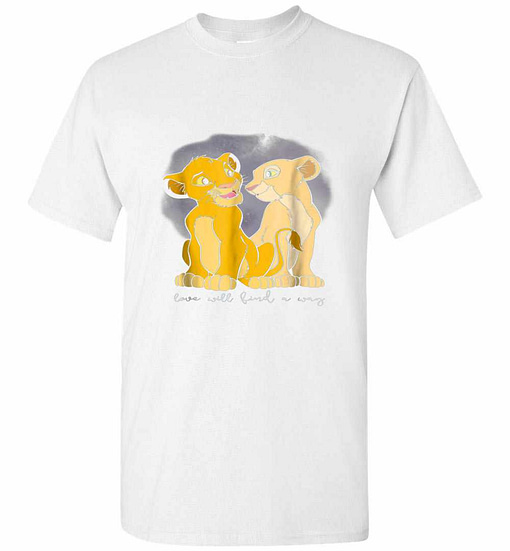 Inktee Store - Disney Lion King Simba Nala Love Valentine'S Graphic Men'S T-Shirt Image