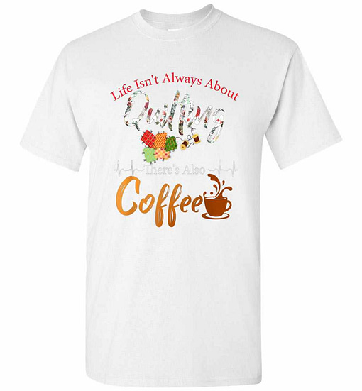 Inktee Store - Coffee Drinker Quilting Funny Quilt Maker Gift Idea Men'S T-Shirt Image