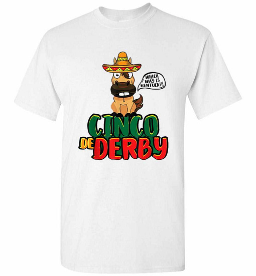 Inktee Store - Derby De Mayo Kentucky Horse Race Sombrero Mexican Men'S T-Shirt Image