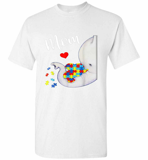 Inktee Store - Autism Awareness Autism Elephant Mom Cute Gifts Men'S T-Shirt Image