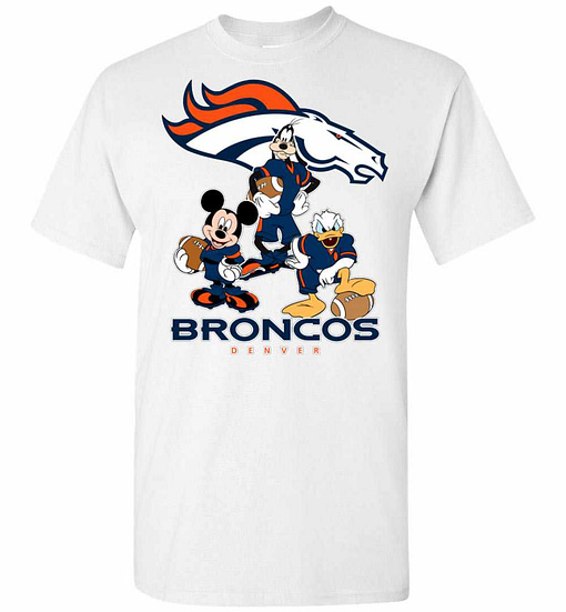 Inktee Store - Mickey Donald Goofy The Three Denver Broncos Football Men'S T-Shirt Image