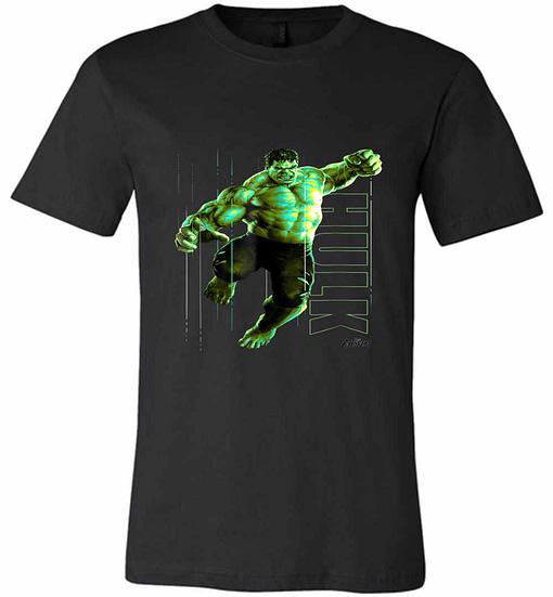 Inktee Store - Marvel Infinity War Incredible Hulk Jump Smash Premium T-Shirt Image