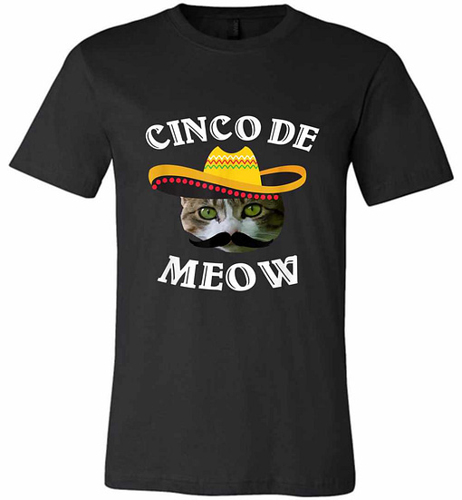 Inktee Store - Cinco De Meow Funny Cinco De Mayo Premium T-Shirt Image