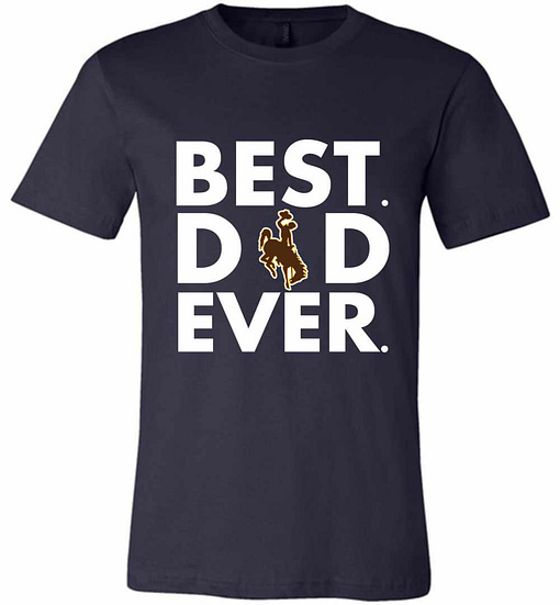 Inktee Store - Best Father'S Day Wyoming Cowboys Dad Premium T-Shirt Image