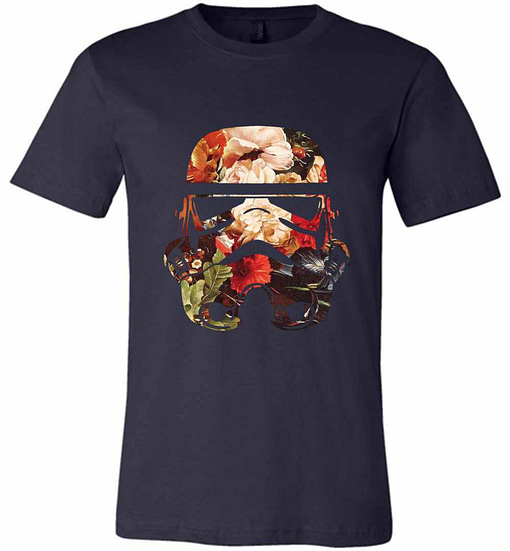 Inktee Store - Star Wars Floral Print Stormtrooper Premium T-Shirt Image