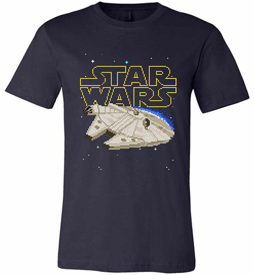 Inktee Store - Star Wars Millenium Falcon Squared Premium T-Shirt Image