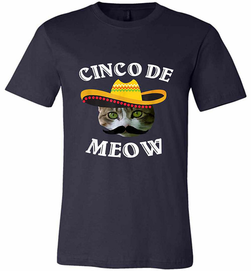 Inktee Store - Cinco De Meow Funny Cinco De Mayo Premium T-Shirt Image