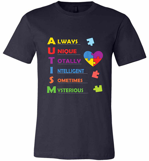 Inktee Store - Colorful Asd For Proud Parents Of An Autistic Child Premium T-Shirt Image