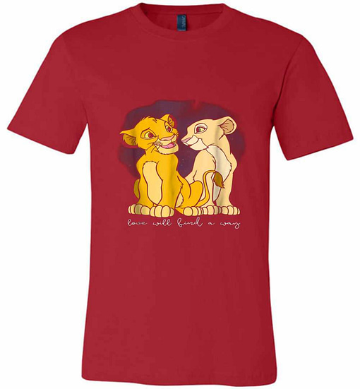 Inktee Store - Disney Lion King Simba Nala Love Valentine'S Graphic Premium T-Shirt Image
