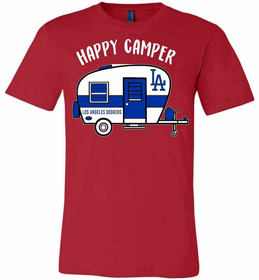 Inktee Store - Los Angeles Dodgers Happy Camper Premium T-Shirt Image