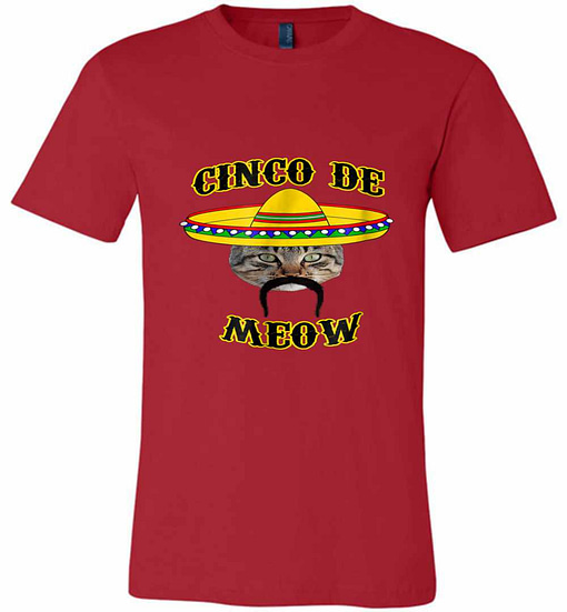 Inktee Store - Cinco De Meow Cinco De Mayo Premium T-Shirt Image