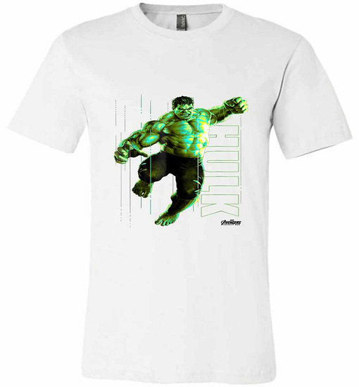 Inktee Store - Marvel Infinity War Incredible Hulk Jump Smash Premium T-Shirt Image