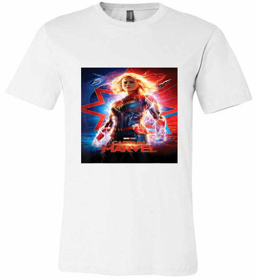 Inktee Store - Captain Marvel Movie Poster Suited Up Premium T-Shirt Image